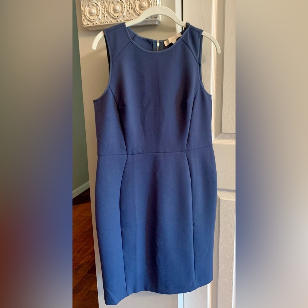 LOFT Blue Sleeveless Sheath Dress NWT - 10